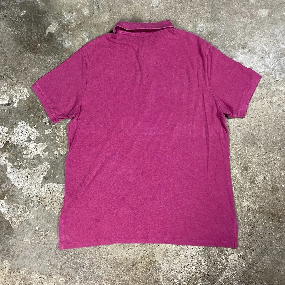 Polo Ralph Lauren Polo Shirt Size XXL Pink Custom Fit‎ Casual Blue Pony Logo